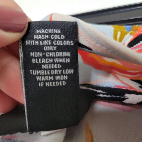 Lane Bryant Colorful Feather High-Waisted Knee Length Belted Pencil Skirt 14 - Picture 8 of 8